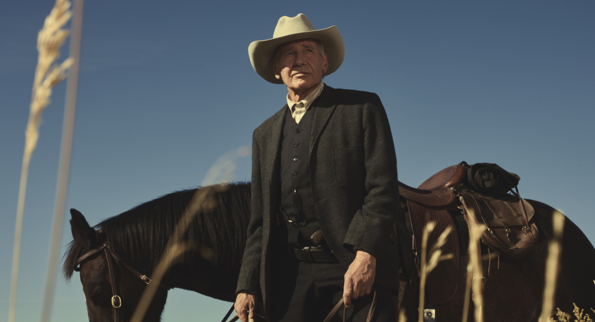Harrison Ford as Jacob Dutton in '1923' streaming on Paramount+ 2022.