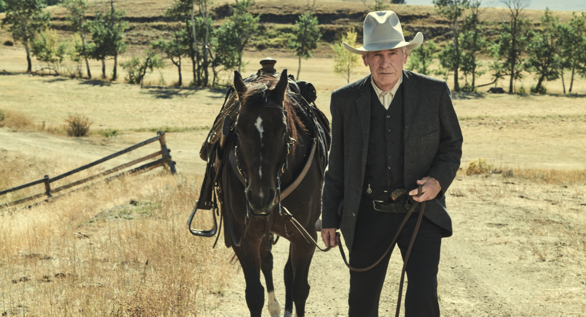 Harrison Ford as Jacob Dutton in '1923' streaming on Paramount+ 2022.