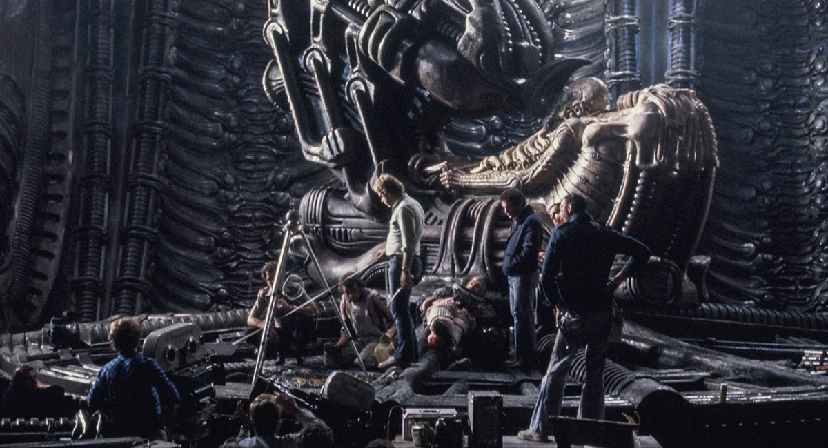 Ridley Scott on the set of 1979's 'Alien.'