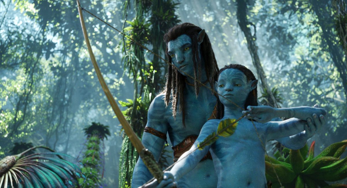 Jake Sully y Nateam en Avatar: The Way of Water en 20th Century Studios.