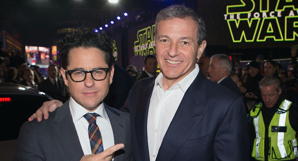Director J. J. Abrams and Robert Iger at the premiere of 'Star Wars: The Force Awakens.'