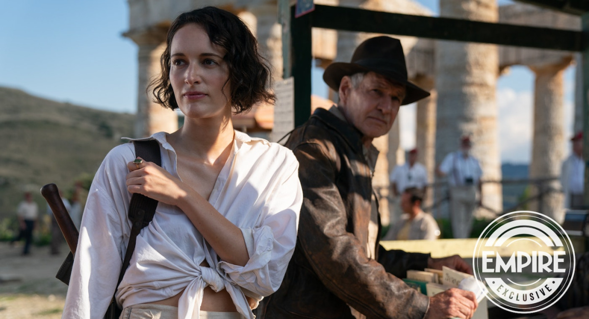 (L to R) Phoebe Waller-Bridge as Helena, and Harrison Ford as Indiana Jones in Lucasfilm's 'Untitled fifth Indiana Jones film.'