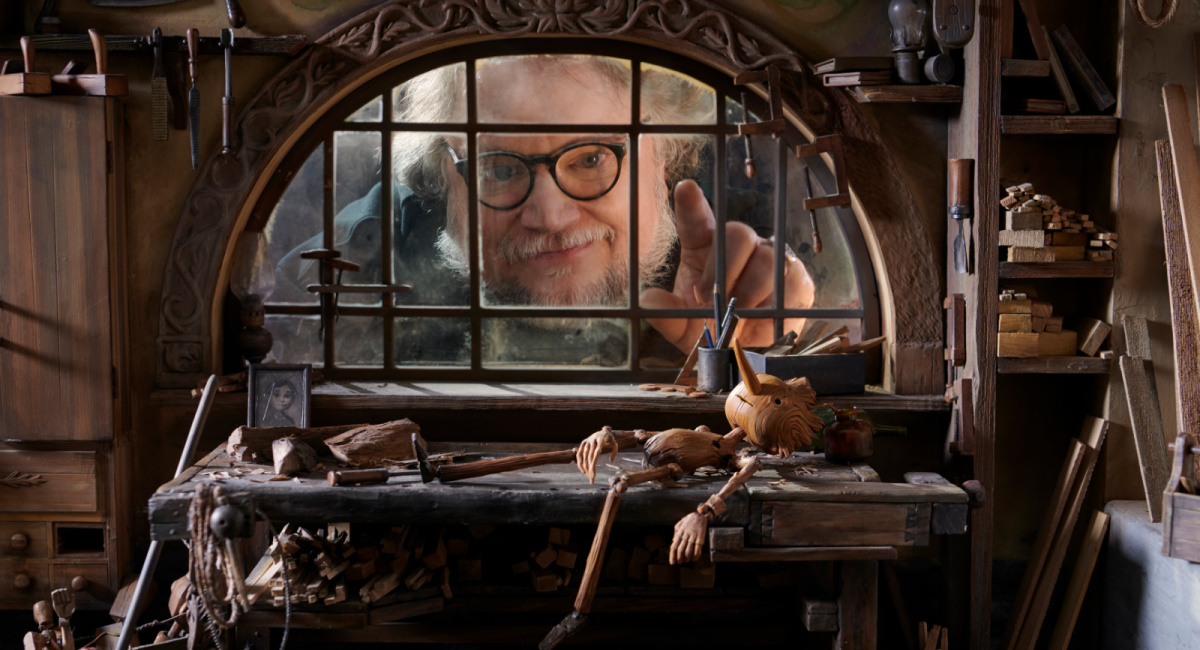 Director Guillermo del Toro on the set of Netflix's 'Pinocchio.'