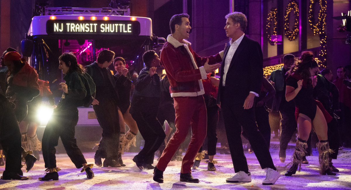 Ryan Reynolds and Will Ferrell in 'Spirited,' premiering November 18, 2022 on Apple TV+.