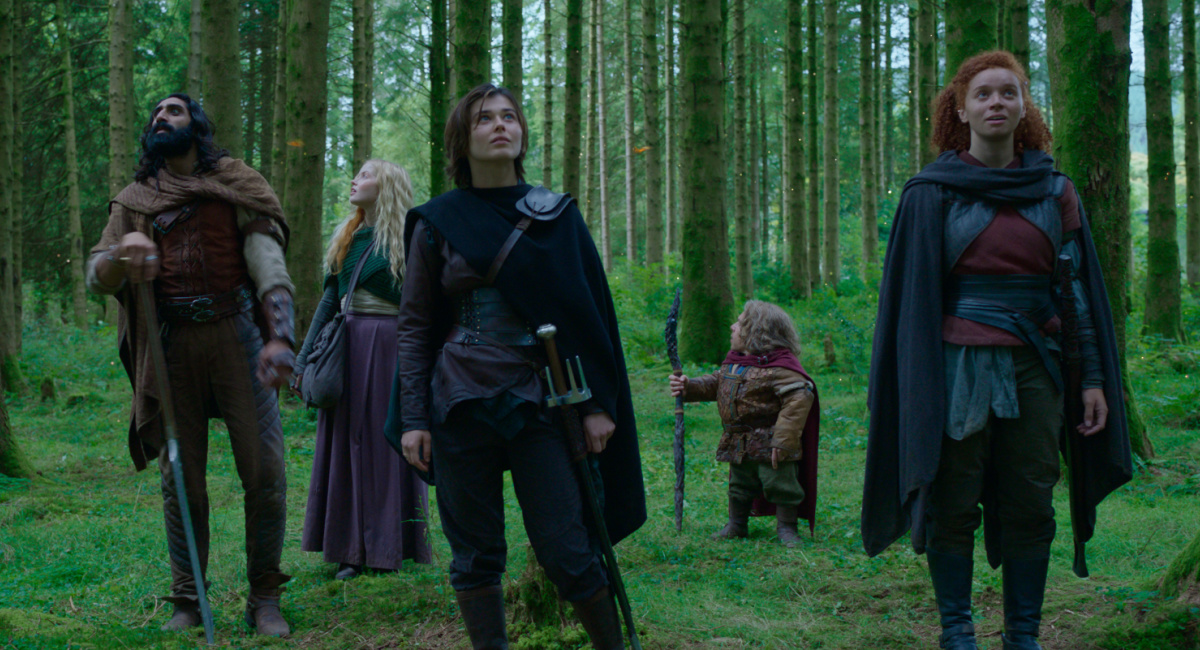 Tony Revolori, Amar Chadha-Patel, Ellie Bamber, Ruby Cruz, Warwick Davis and Erin Kellyman in Lucasfilm's 'Willow,' exclusively on Disney+.