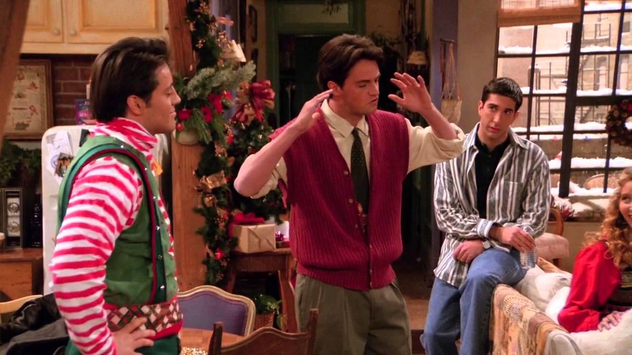Chandler, Ross and Joey talking