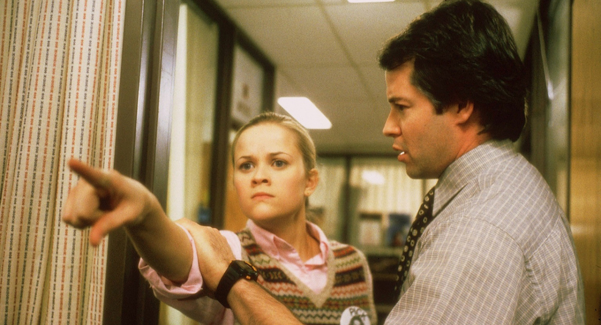 Matthew Broderick as Jim McAllister and Reese Witherspoon as Tracy Enid Flick in director Alexander Payne's 'Election.'