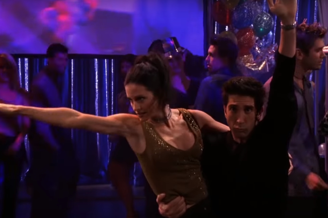 Ross and Monica doing the routine