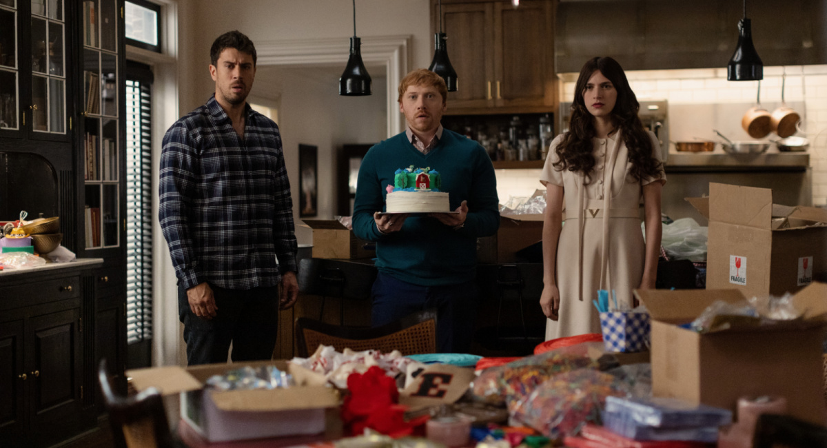 Toby Kebbell, Rupert Grint and Nell Tiger Free in 'Servant.'