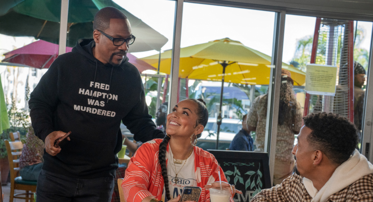 Eddie Murphy, Lauren London, and Travis Bennet in 'You People.'