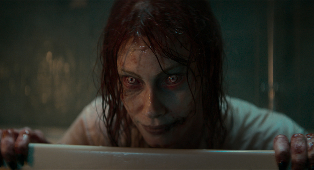 Alyssa Sutherland as Ellie in New Line Cinema’s horror film 'Evil Dead Rise,”' a Warner Bros. Pictures release.