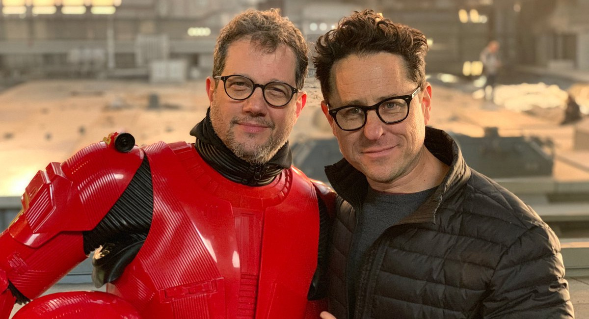 Composer Michael Giacchino and director J.J. Abrams on the set of 'Star Wars: The Rise of Skywalker.'