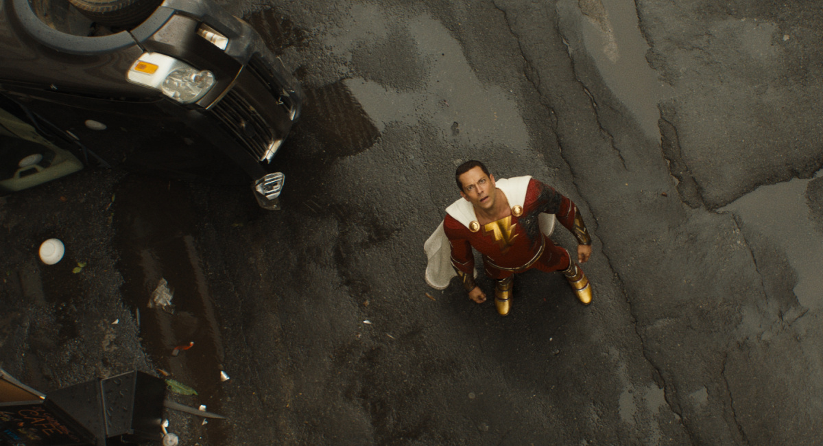 Zachary Levi as Shazam in New Line Cinema’s action adventure 'Shazam! Fury of the Gods,' a Warner Bros. Pictures release.