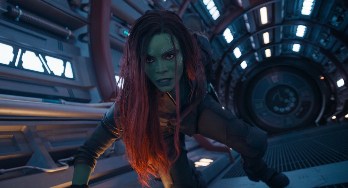 Zoe Saldana as Gamora in Marvel Studios' 'Guardians of the Galaxy Vol. 3.'