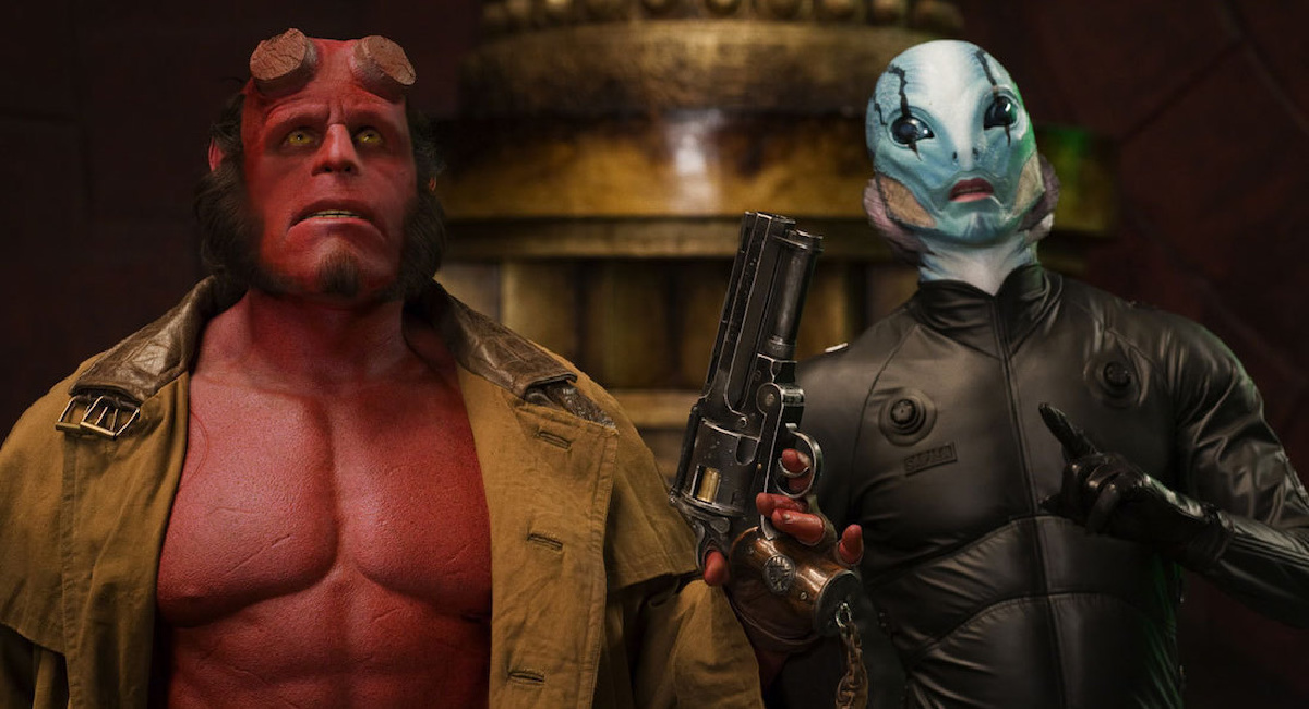 Ron Perlman as Hellboy and Doug Jones as Abe Sapien in director Guillermo del Toro's 'Hellboy II: The Golden Army.'