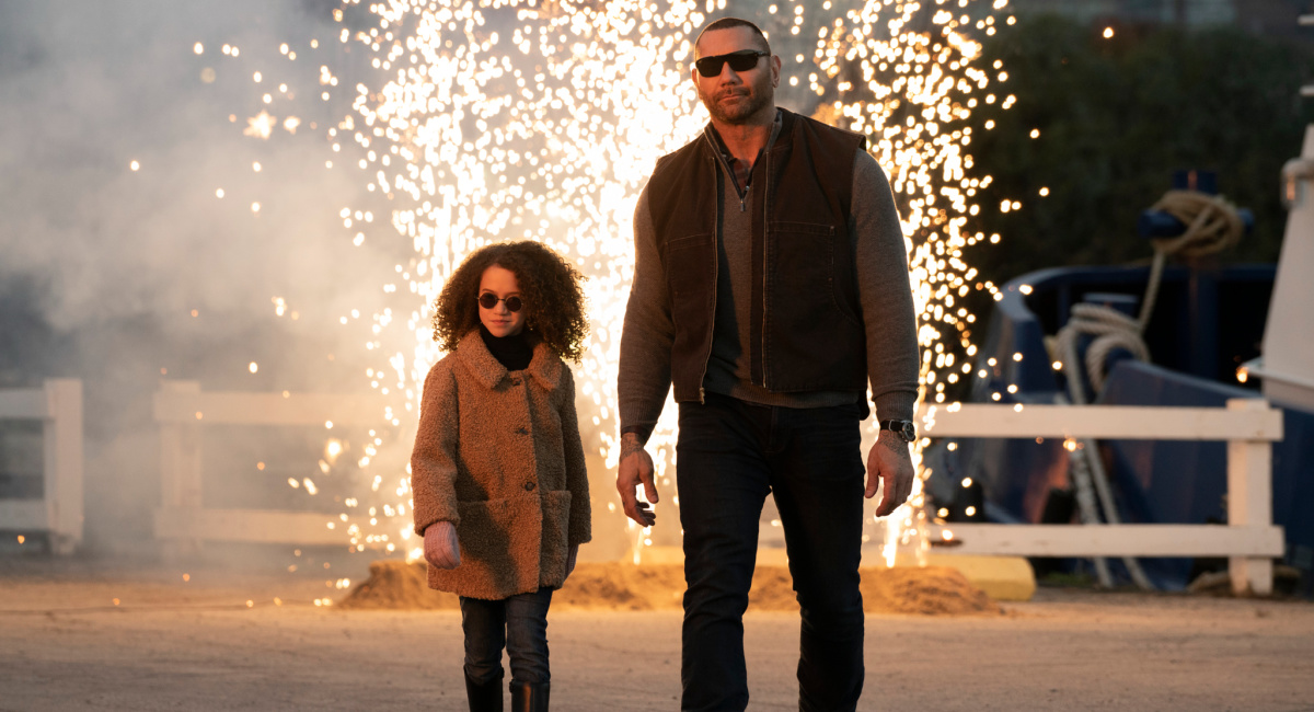 Chloe Coleman and Dave Bautista in 2020's 'My Spy'.