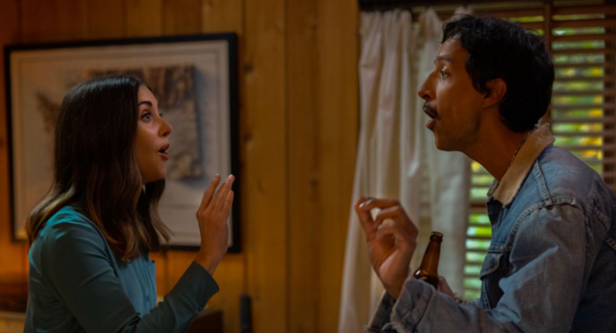 Alison Brie and Danny Pudi in Prime Video's 'Somebody I Used to Know,' which was directed by Dave Franco.