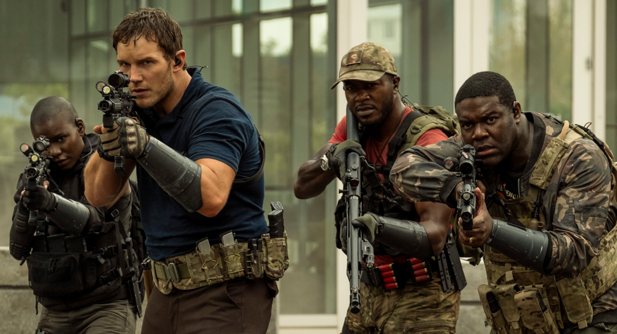 Chris Pratt, Edwin Hodge and Sam Richardson star in 'The Tomorrow War.'