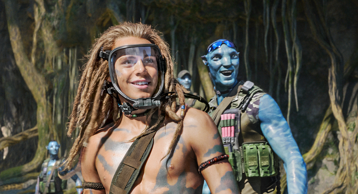 (L to R) Jack Champion and Stephen Lang in director James Cameron's 'Avatar: The Way of Water.'