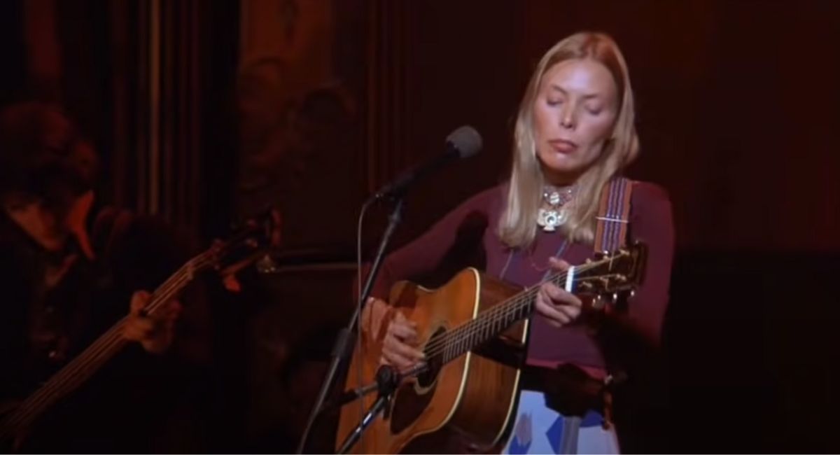 Joni Mitchell in Martin Scorsese's 'The Last Waltz'.