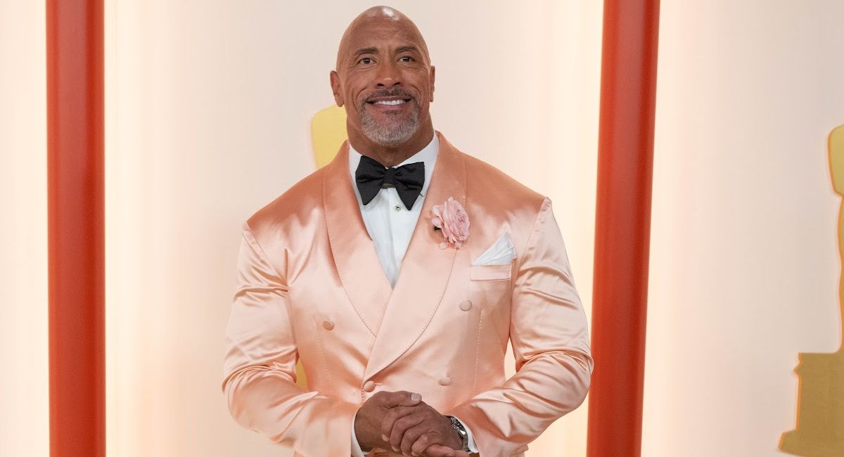 Dwayne Johnson arrives on the red carpet of the 95th Oscars® at the Dolby® Theatre at Ovation Hollywood on Sunday, March 12, 2023.