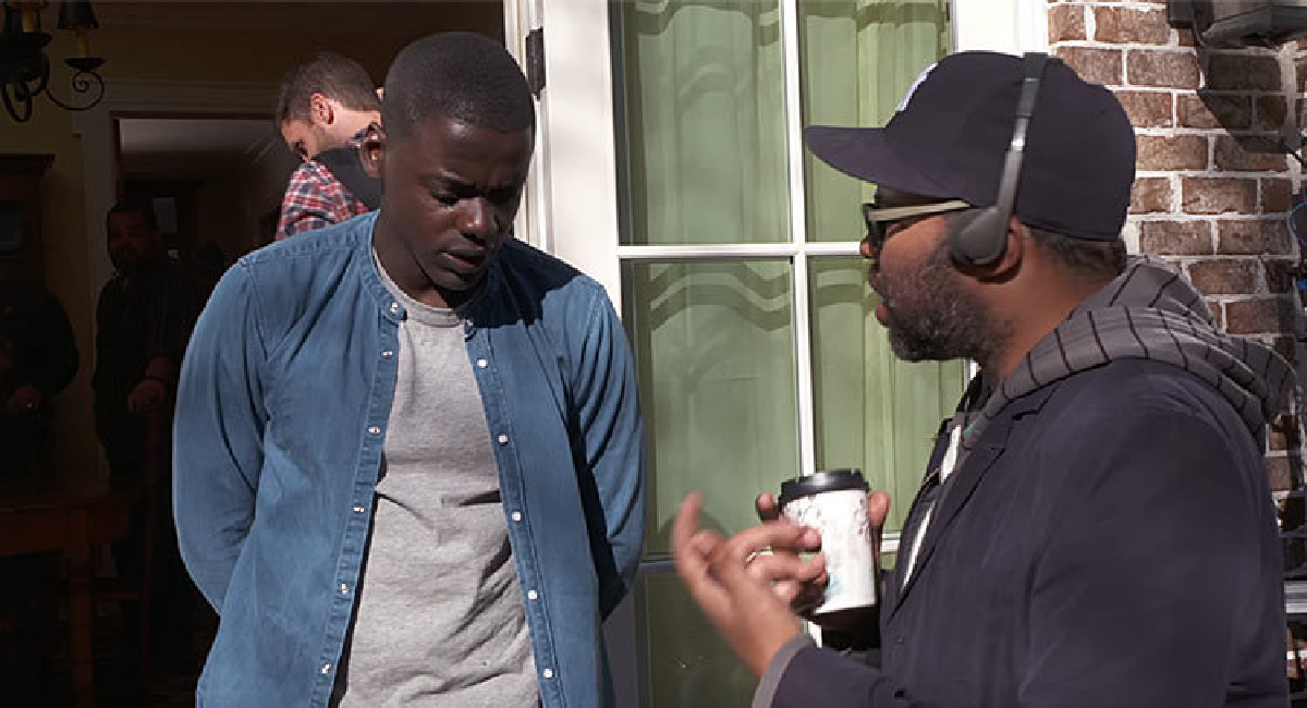 Daniel Kaluuya and director Jordan Peele on the set of 'Get Out.'