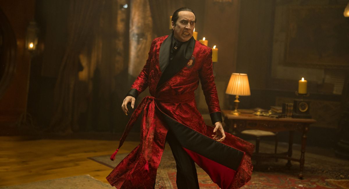 Nicolas Cage as Dracula in 'Renfield,' directed by Chris McKay.