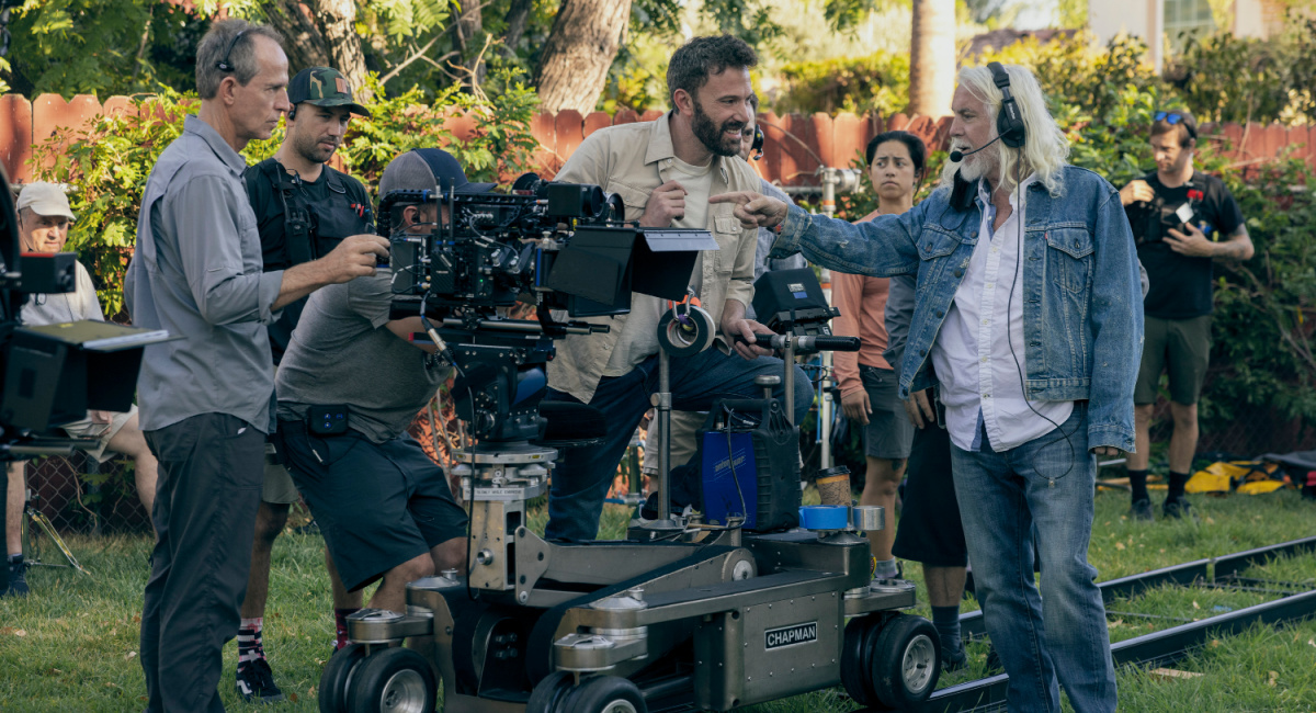 Director Ben Affleck on the set of 'Air.'