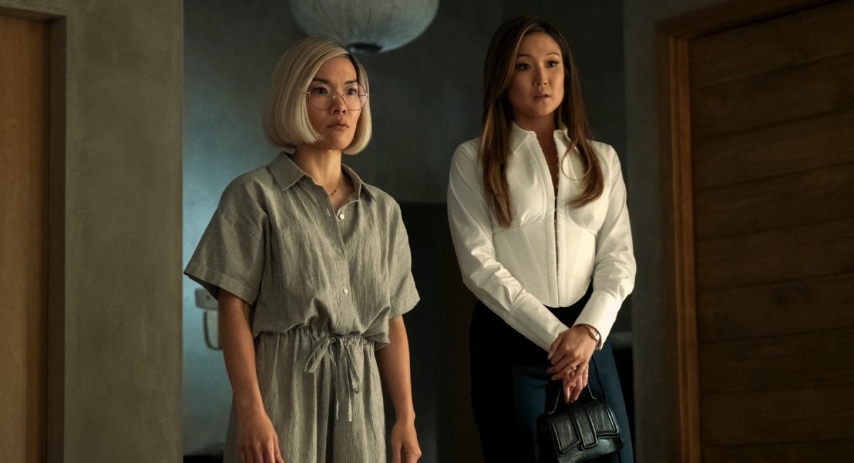 Ali Wong as Amy, Ashley Park as Naomi in 'Beef.'