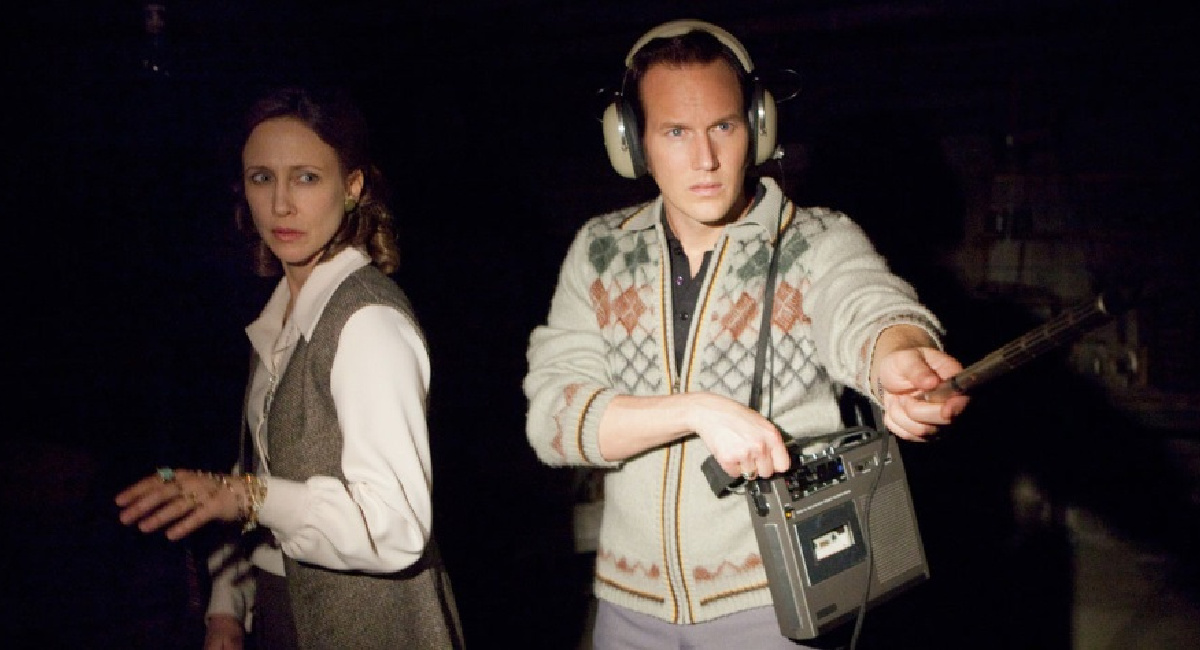 Vera Farmiga as Lorraine Warren and Patrick Wilson as Ed Warren in 'The Conjuring.'