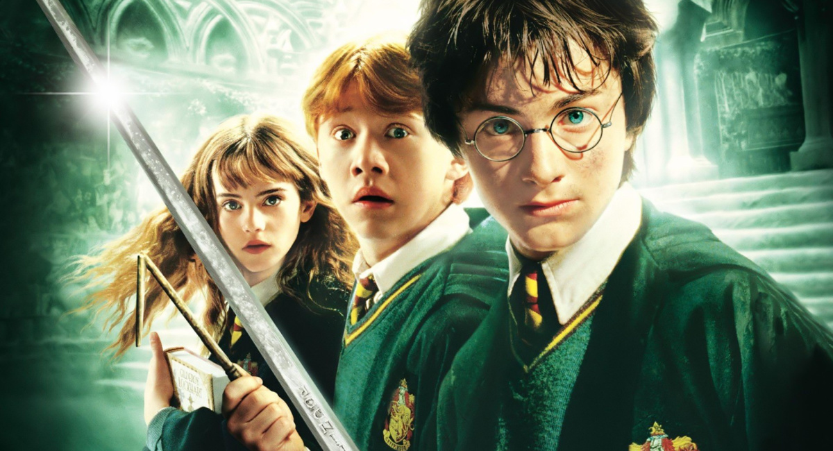 Emma Watson as Hermione Granger, Rupert Grint as Ron Weasley and Daniel Radcliffe as Harry Potter in Warner Bros. Pictures’ fantasy adventure 'Harry Potter and the Philosopher's Stone,' a Warner Bros. Pictures release.