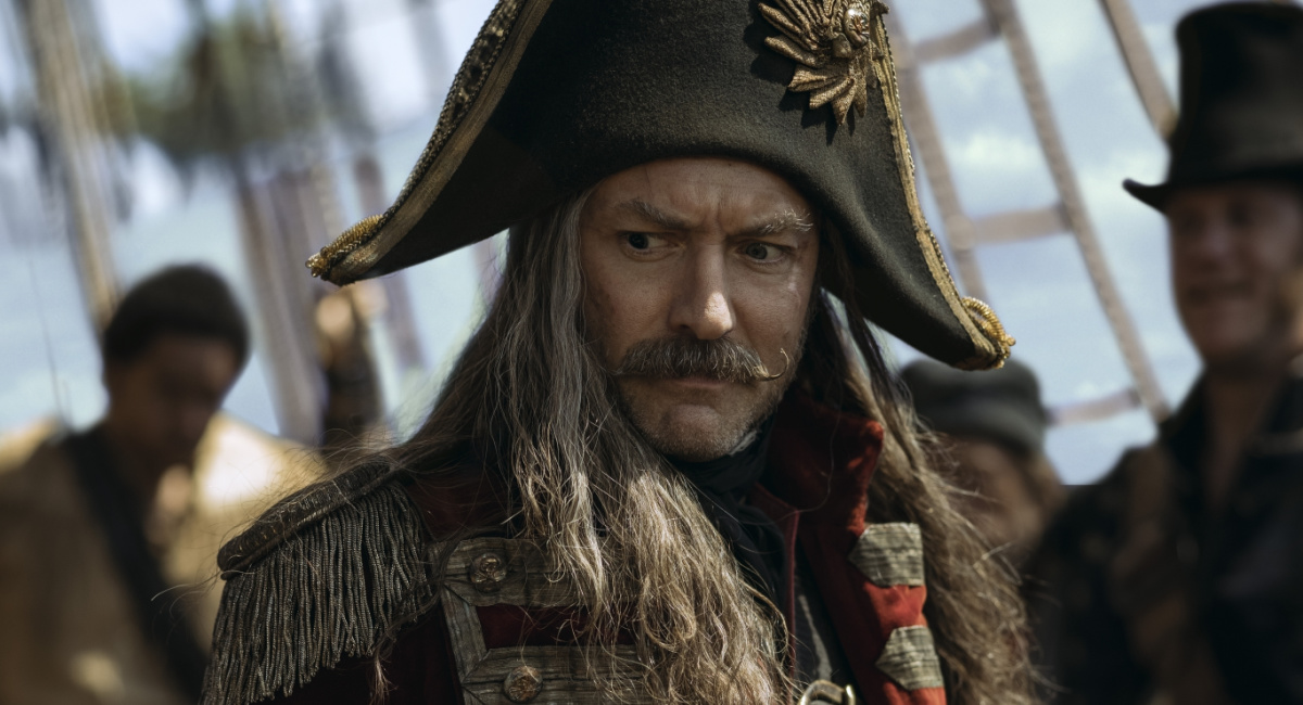 Jude Law as Captain Hook in Disney's live-action 'Peter Pan & Wendy,' exclusively on Disney+.