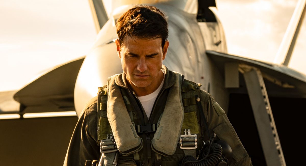 Tom Cruise interpreta o Capitão Pete. "independente" Mitchell em 'Top Gun: Maverick' da Paramount Pictures, Skydance e Jerry Bruckheimer Films.