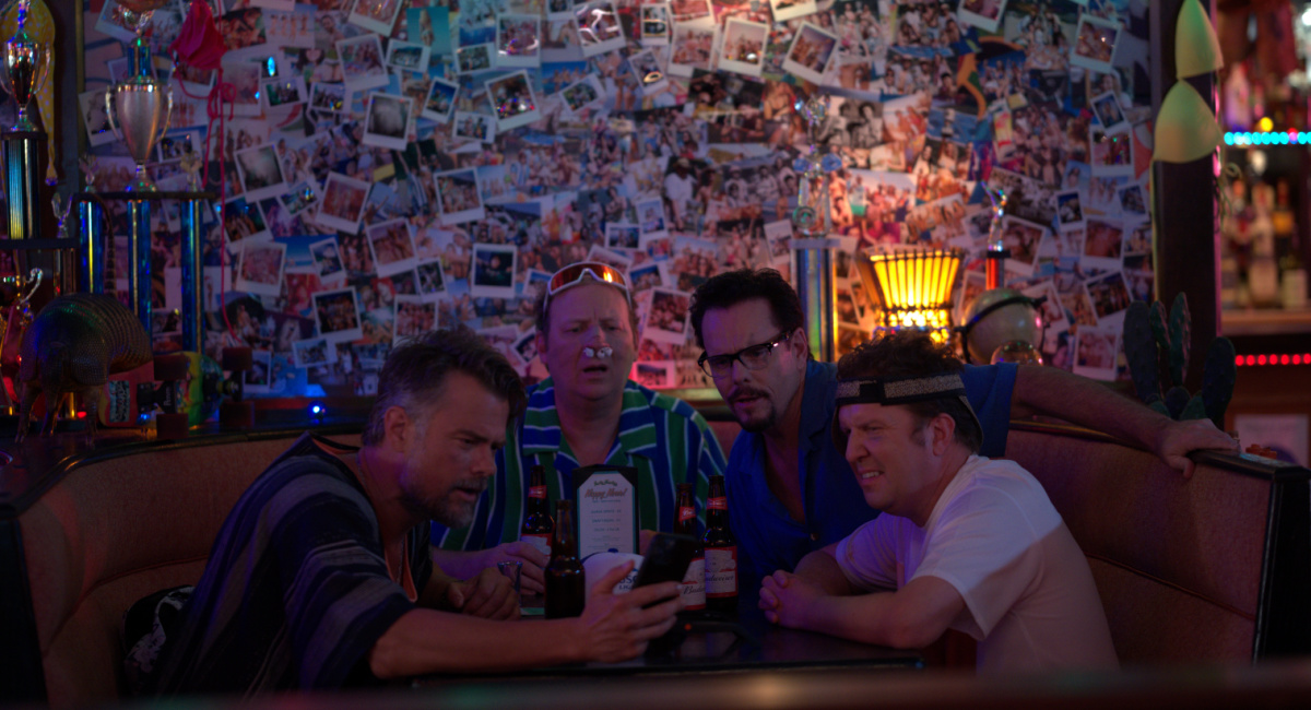 Josh Duhamel as Bobfather, Dan Bakkedahl as Shelly, Kevin Dillon as Doc, and Nick Swardson as Bender in the Comedy film, 'Buddy Games: Spring Awakening,' released by Paramount's Global Content Distribution Group.