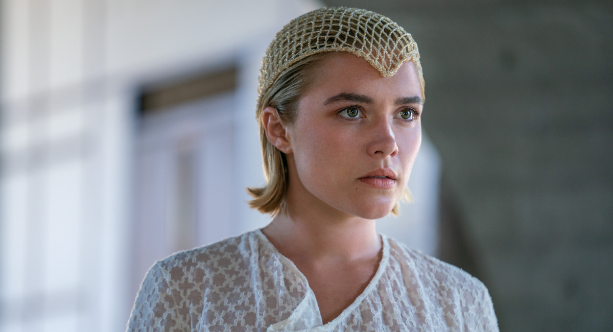 Florence Pugh as Princess Irulan in Warner Bros. Pictures and Legendary Pictures’ action adventure 'Dune: Part Two,' a Warner Bros. Pictures release.