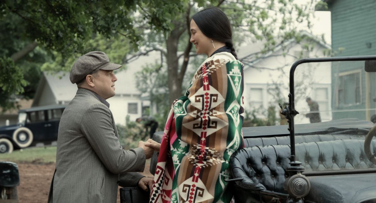 Leonardo DiCaprio and Lily Gladstone in 'Killers of the Flower Moon,' coming soon to Apple TV+.