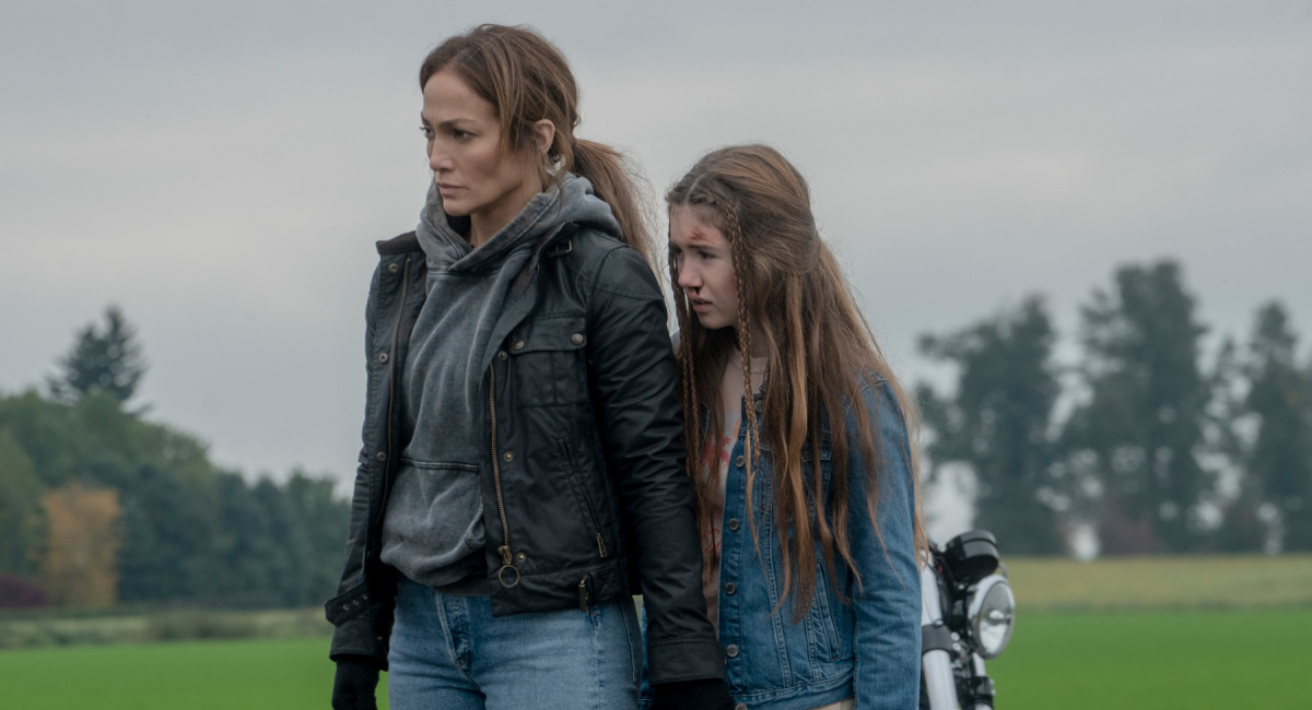 Jennifer Lopez as The Mother, Lucy Paez as Zoe in 'The Mother'.