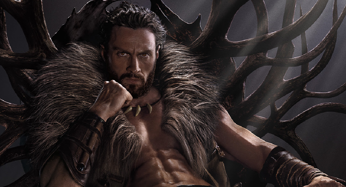 Aaron Taylor-Johnson as Sergei Kravinoff / Kraven the Hunter in 'Kraven the Hunter.'