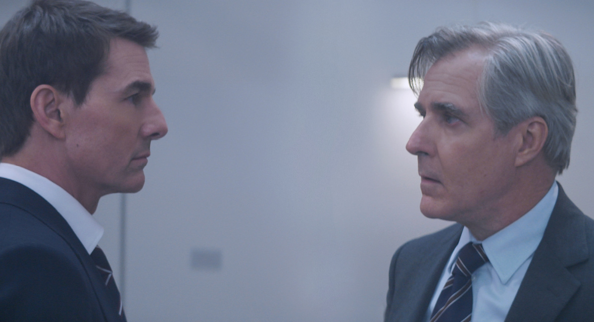 (L to R) Tom Cruise and Henry Czerny in 'Mission: Impossible Dead Reckoning Part One' from Paramount Pictures and Skydance.