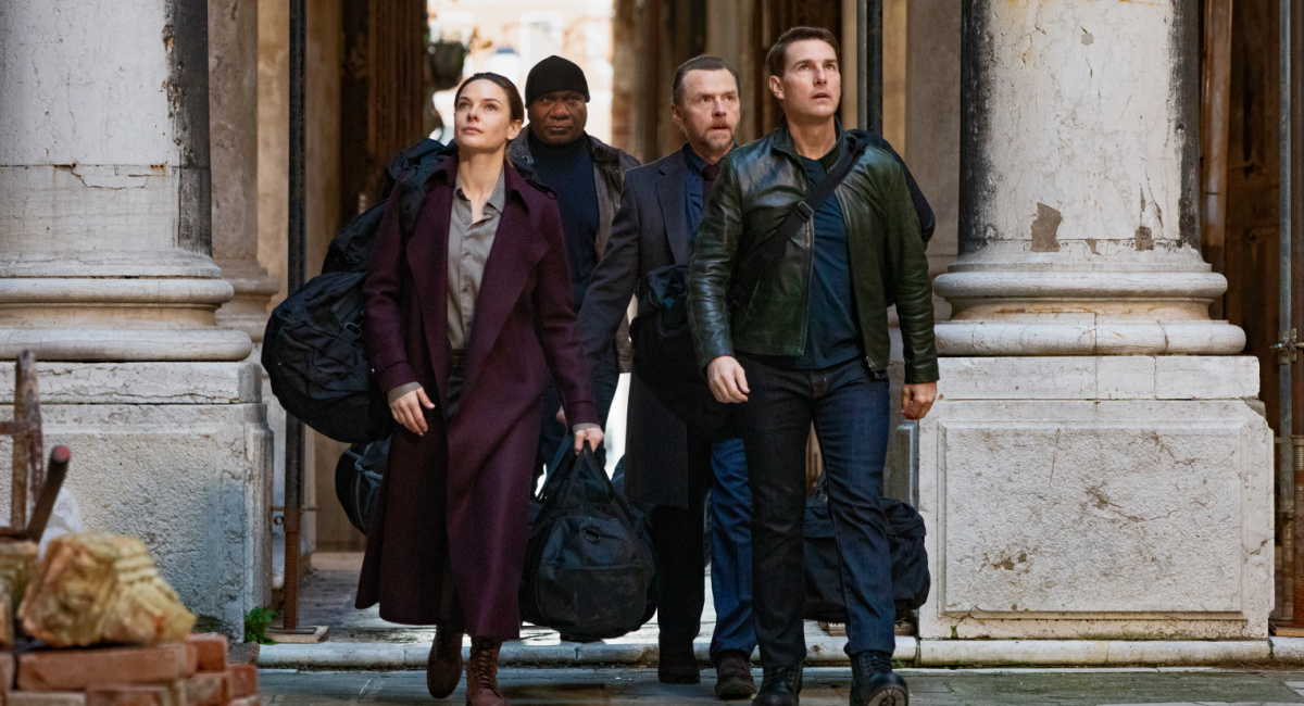 Tom Cruise, Rebecca Ferguson, Simon Pegg and Ving Rhames in 'Mission: Impossible Dead Reckoning - Part One' from Paramount Pictures and Skydance.
