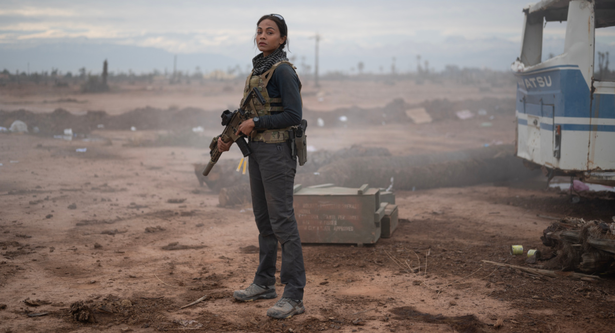Zoe Saldana as Joe in 'Special Ops: Lioness' streaming on Paramount+, 2023.