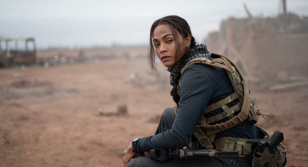 Zoe Saldana as Joe in 'Special Ops: Lioness' streaming on Paramount+, 2023.