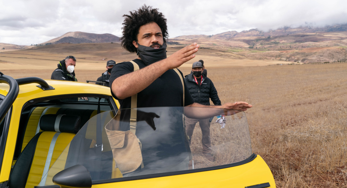 Director Steven Caple Jr. on the set of 'Transformers: Rise of the Beasts.'