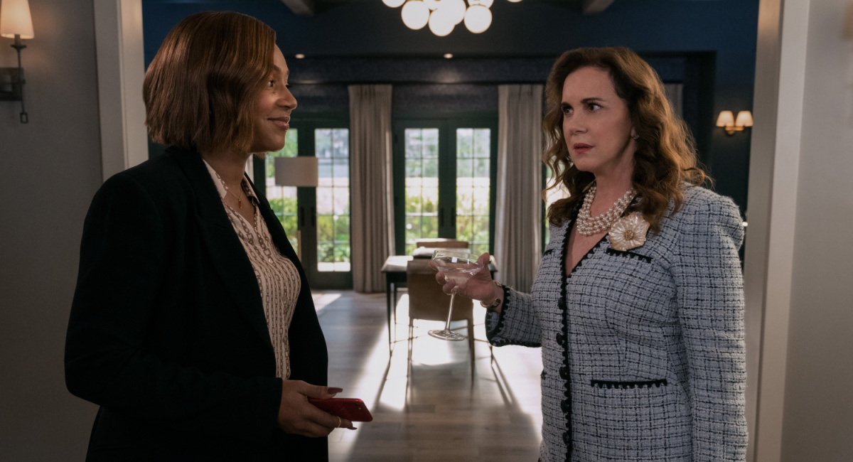 Tiffany Haddish and Elizabeth Perkins in 'The Afterparty,' now streaming on Apple TV+.