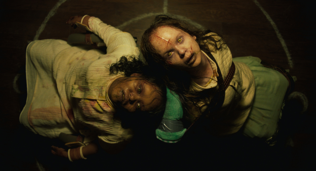(from left) Angela Fielding (Lidya Jewett) and Katherine (Olivia Marcum) in 'The Exorcist: Believer,' directed by David Gordon Green.