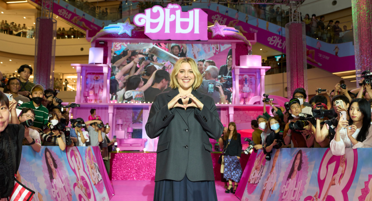'Barbie' Director/Writer Greta Gerwig attends a Fan Event in Seoul, Korea.