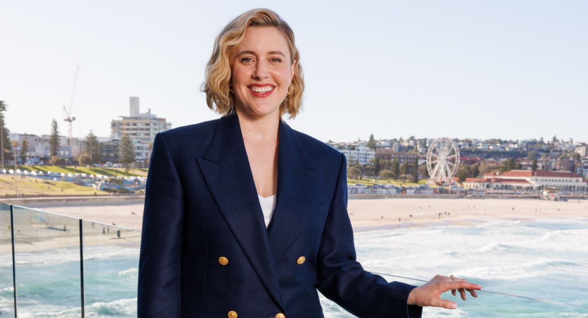 'Barbie' Director/Writer Greta Gerwig attends a Photo Call at Bondi Beach in Sydney, Australia.