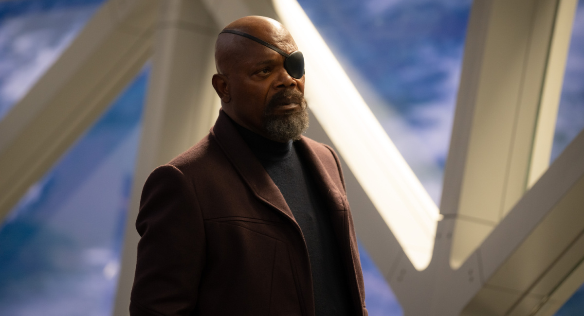 Samuel L. Jackson as Nick Fury in Marvel Studios' 'The Marvels.'