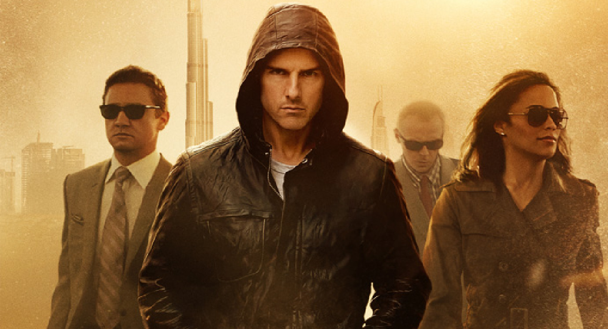 Jeremy Renner, Tom Cruise, Simon Pegg e Paula Paton em 'Missão: Impossível - Protocolo Fantasma'.