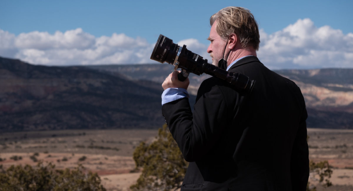 Writer, director, and producer Christopher Nolan on the set of 'Oppenheimer.'